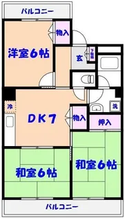 マンションなしや3号棟【3階】の間取り