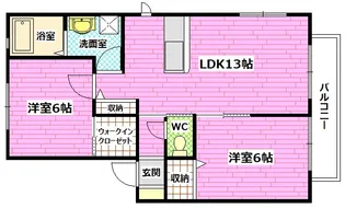 エーデルシャーメゾン C棟【2階】の間取り