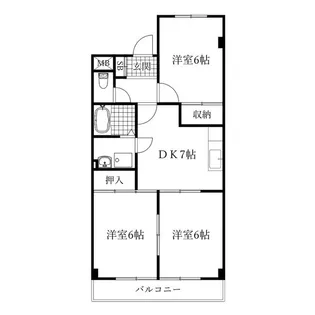 ハイツ須賀【1階】の間取り