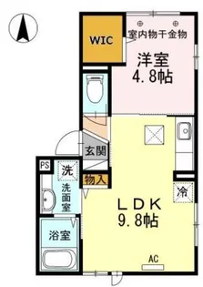 メープル・シャンテ【1階】の間取り