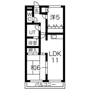 パレス水南【3階】の間取り