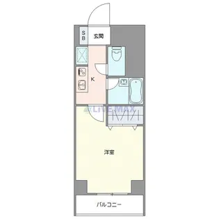 スカイコート月島【3階】の間取り