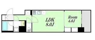 LAV心斎橋WEST【9階】の間取り