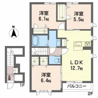 シャーメゾン・川口【2階】の間取り