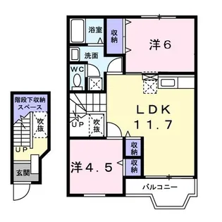 ファミ-ル.T-B【2階】の間取り