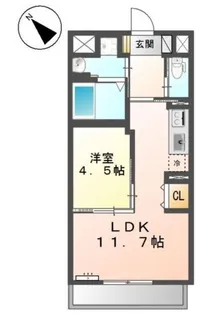 ヴィラ グローリア【1階】の間取り