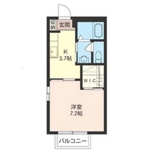 カーサ三堂弐号館【1階】の間取り