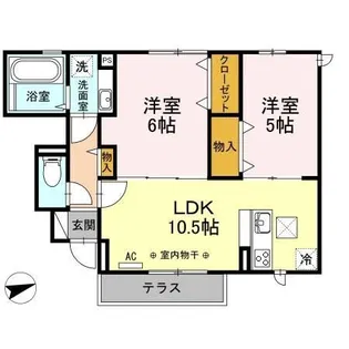 クレアンジュ【1階】の間取り