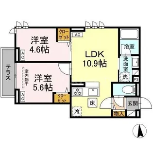 セレスティア西尾久【1階】の間取り