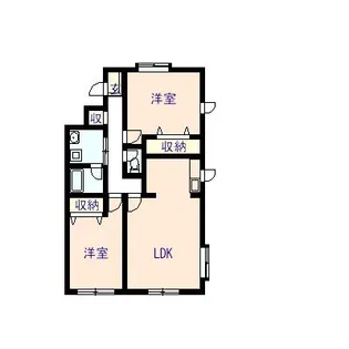 アリヴィオトゥイン【2階】の間取り