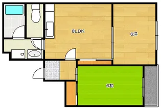 パールハイツ天満【2階】の間取り
