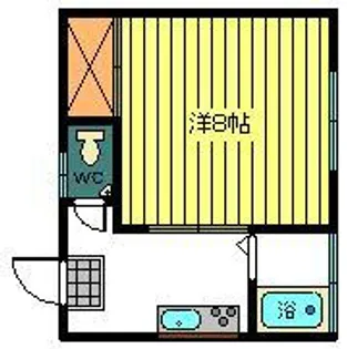 米代アパートB棟【1階】の間取り