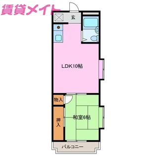アークビレッジB棟【1階】の間取り