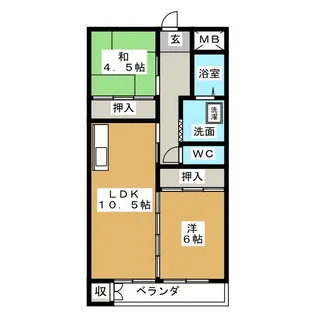 マンション木村【1階】の間取り