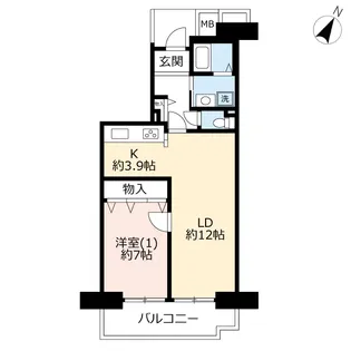URプラザシティ相模大野【7階】の間取り