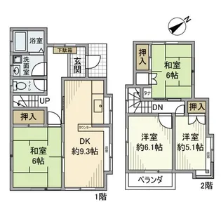 神奈川県相模原市南区大野台7【一戸建】の間取り