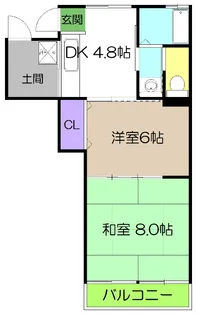 グリーンハイツ【4階】の間取り