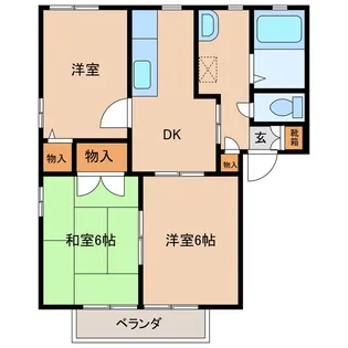 ハイム安達【1階】の間取り