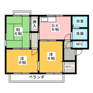 トゥインクルみどり A棟【1階】の間取り