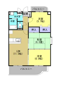 熊本県合志市須屋【マンション】の間取り