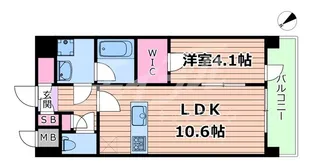 LA GRACE SENBAYASHI【6階】の間取り