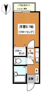 シードリーフ岡沢【2階】の間取り