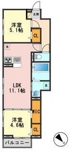 セレスティア瑞江III【2階】の間取り
