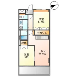ハピネスコート【1階】の間取り