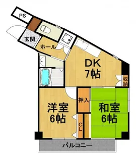 武庫之荘北アイビーコート【3階】の間取り