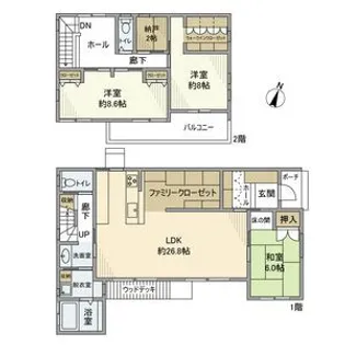 愛知県日進市五色園4【一戸建】の間取り
