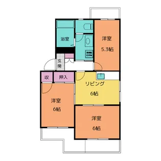 サリーナスII【3階】の間取り