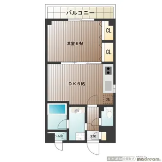 リバティベル【3階】の間取り
