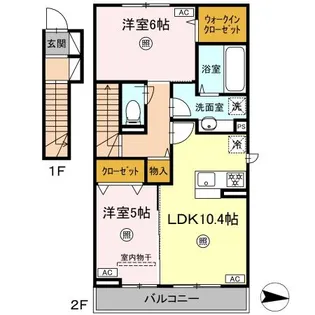 グランフォレ白藤【2階】の間取り