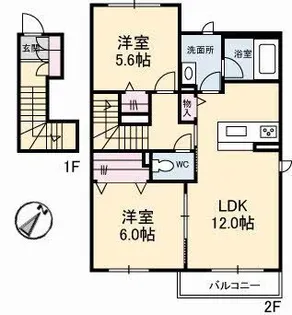 ShaMaison β【2階】の間取り