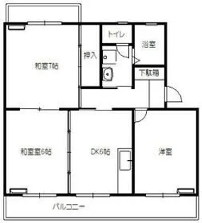 ヤマサハイツ【3階】の間取り