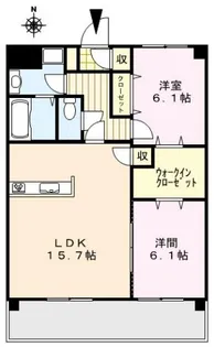 福岡県久留米市西町【マンション】の間取り