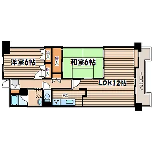 菊田参番館【4階】の間取り