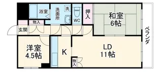 マンション峰岸【2階】の間取り