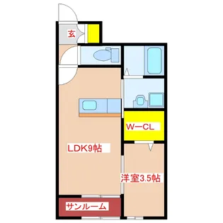 漣【1階】の間取り
