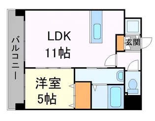 マストライフ知事公館【5階】の間取り