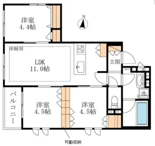 Velle Ville国分寺【2階】の間取り