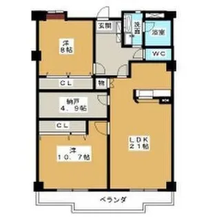 プレディアスタイル旭丘【1階】の間取り