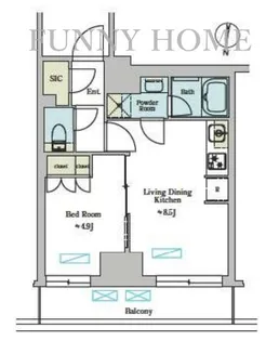東京都目黒区大橋2【マンション】の間取り