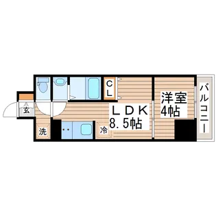 アスコット六丁の目【1階】の間取り