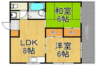 ラポールハルナ【2階】の間取り