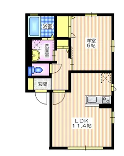 ベルメール湘南【1階】の間取り