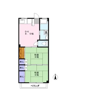 グリーンハイツ花形【2階】の間取り
