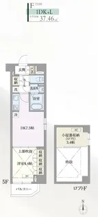 東京都新宿区南元町【マンション】の間取り