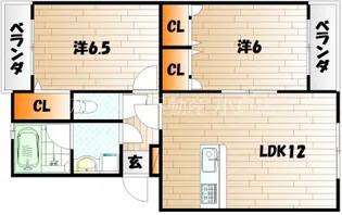 プレステージ緑ヶ丘【3階】の間取り