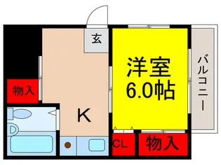 サウスロードII【1階】の間取り